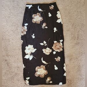 VTG Old Navy Floral Maxi Skirt Y2K 2001 Brown Neutral Romantic Whimsigoth